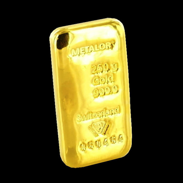 250 Gramm Goldbarren