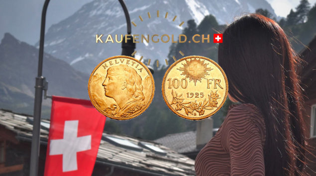 Schweizer Vreneli-Goldmünze