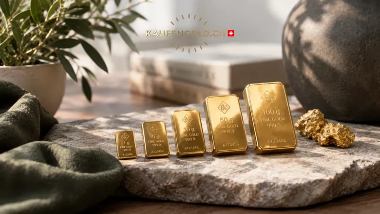 Das richtige Gewicht eines Goldbarrens wählen: von 1 g bis 1 kg